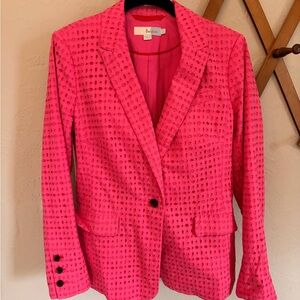 Boden Pink Eyelet Blazer
